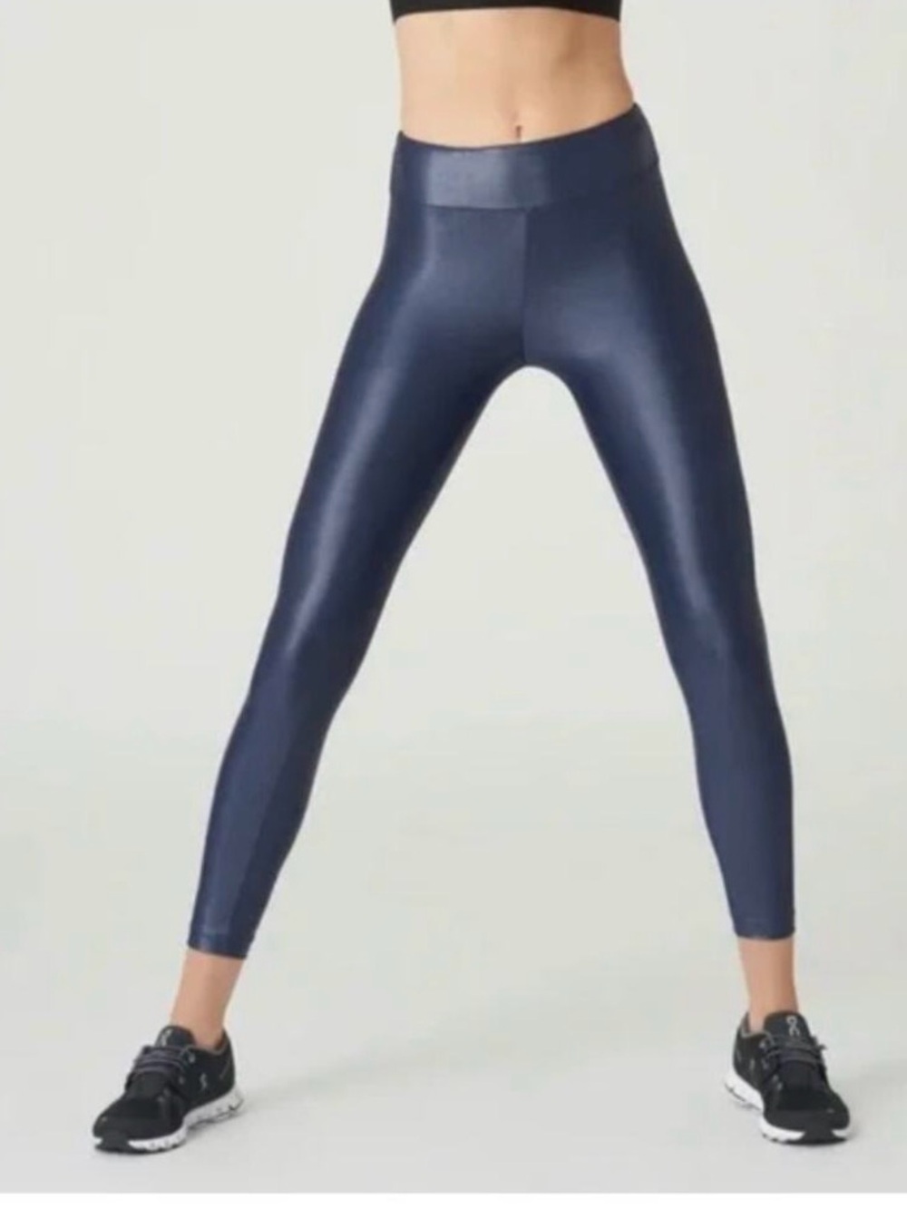 ALLFENIX new metallic navy blue leggings size XS